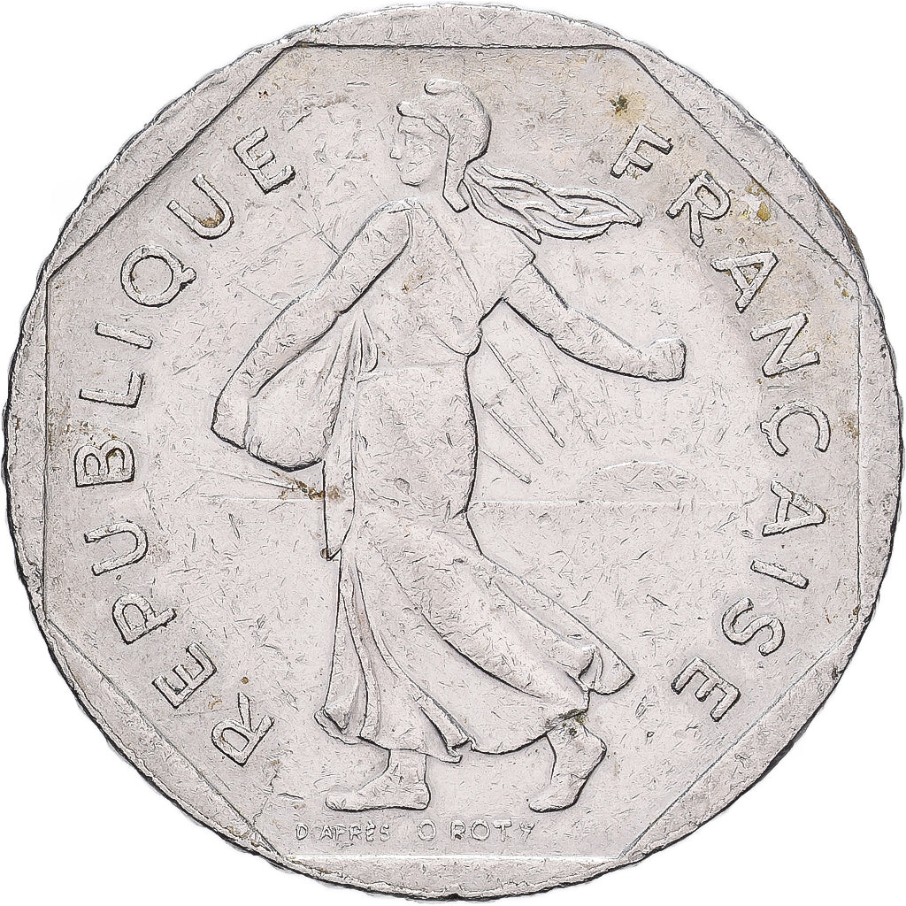France, 2 Francs, Semeuse, 1998, Paris, Nickel, EF(40-45), Gadoury:547, KM:942.1
