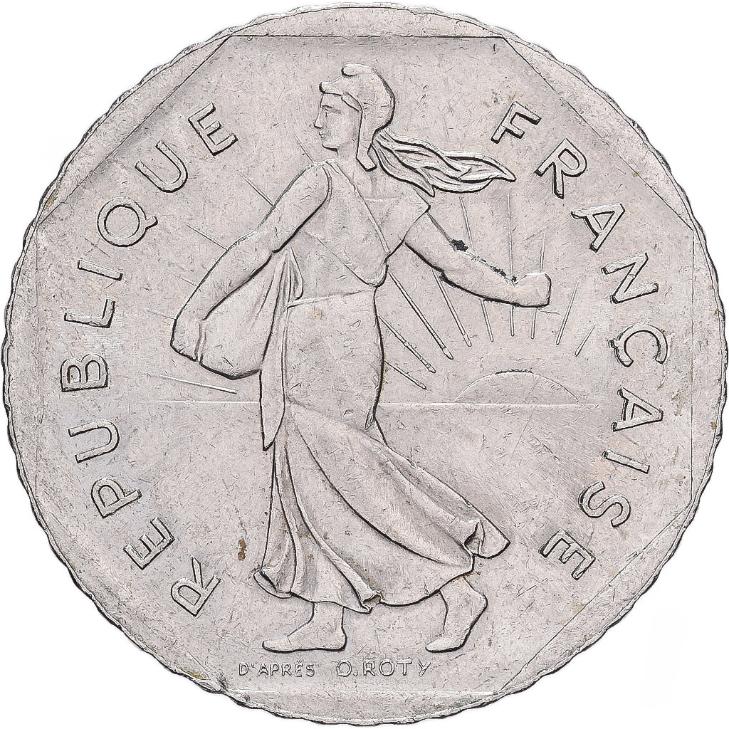 France, 2 Francs, Semeuse, 1997, Paris, Nickel, AU(50-53), Gadoury:547, KM:942.1