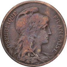 Francia, 5 Centimes, Dupuis, 1910, Paris, Bronce, BC+, Gadoury:165, KM:842