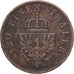 Landy niemieckie, PRUSSIA, Wilhelm I, 3 Pfennig, 1867, Berlin, Miedź