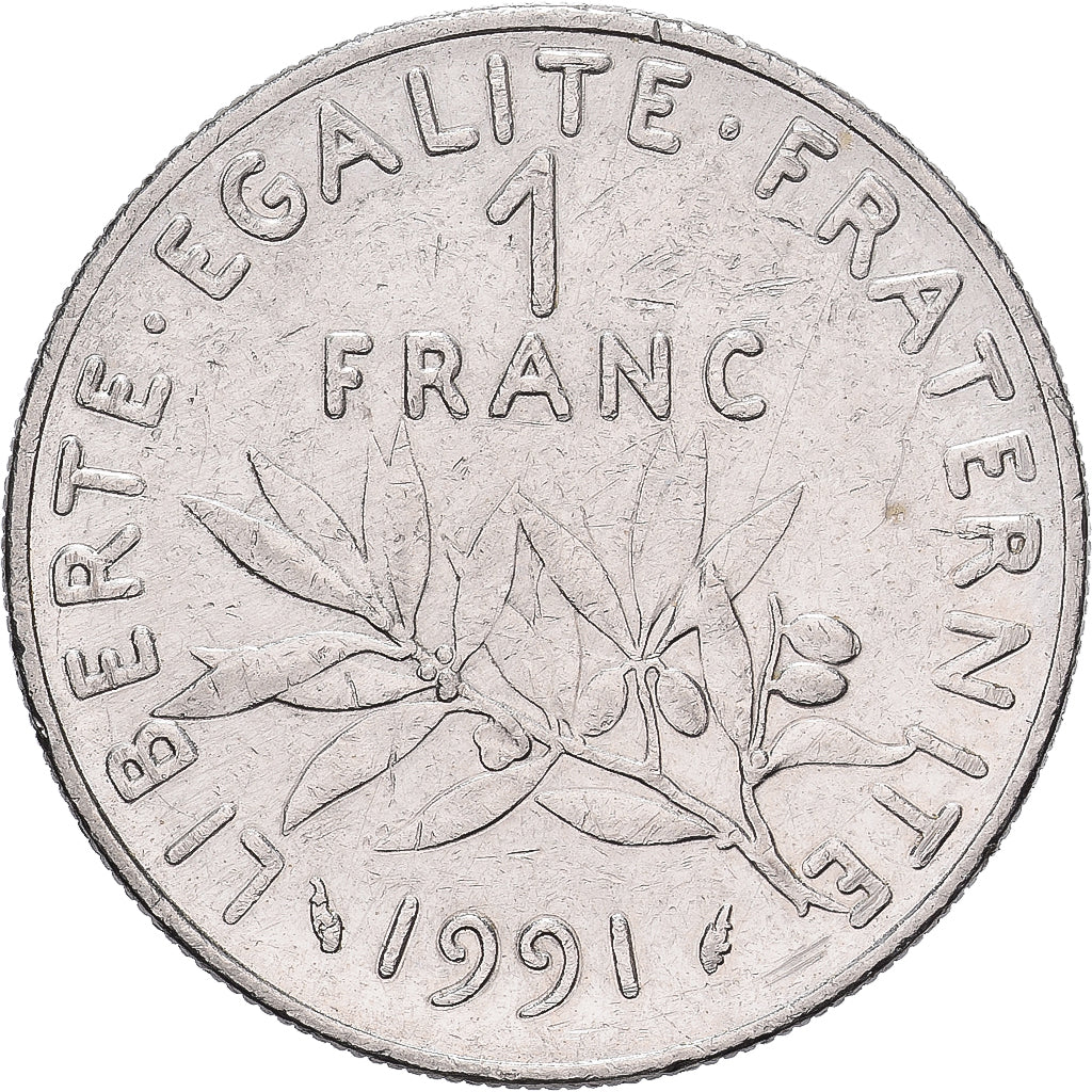 France, Franc, Semeuse, 1991, Paris, Nickel, TTB, Gadoury:474, KM:925.1
