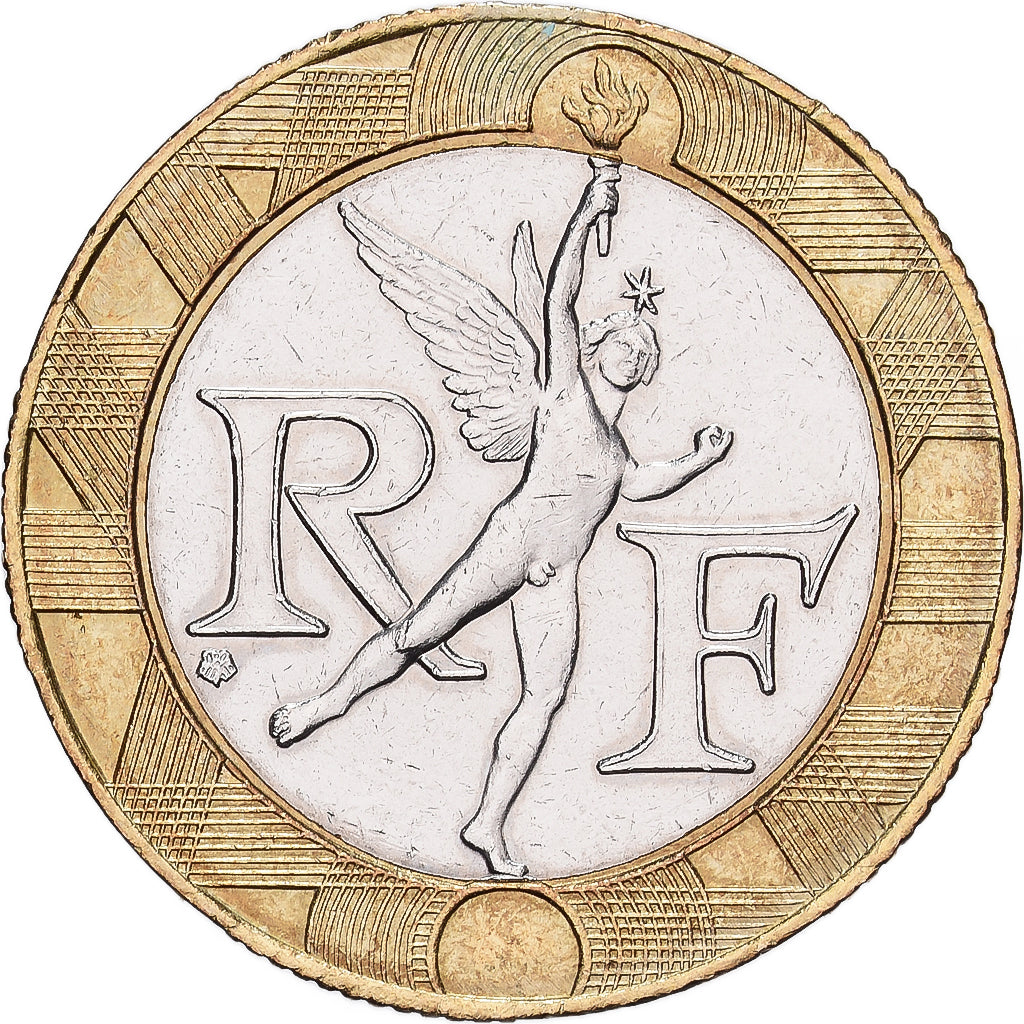 France, 10 Francs, Génie, 1988, Paris, Bi-Metallic, AU(55-58), Gadoury:827