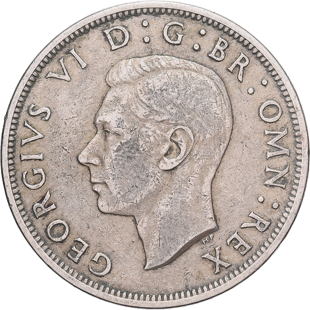 Gran Bretaña, George VI, 1/2 Crown, 1948, Cobre - níquel, MBC, KM:866