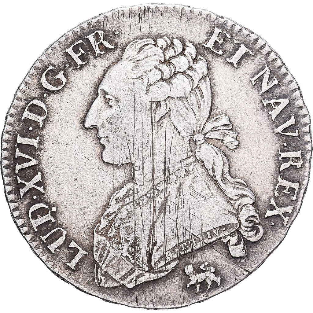 França, Louis XVI, 1/2 ECU, 44 Sols, 1791, Paris, 2éme sem, Prata, VF(30-35)