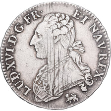 Frankrijk, Louis XVI, 1/2 ECU, 44 Sols, 1791, Paris, 2éme sem, Zilver, FR+