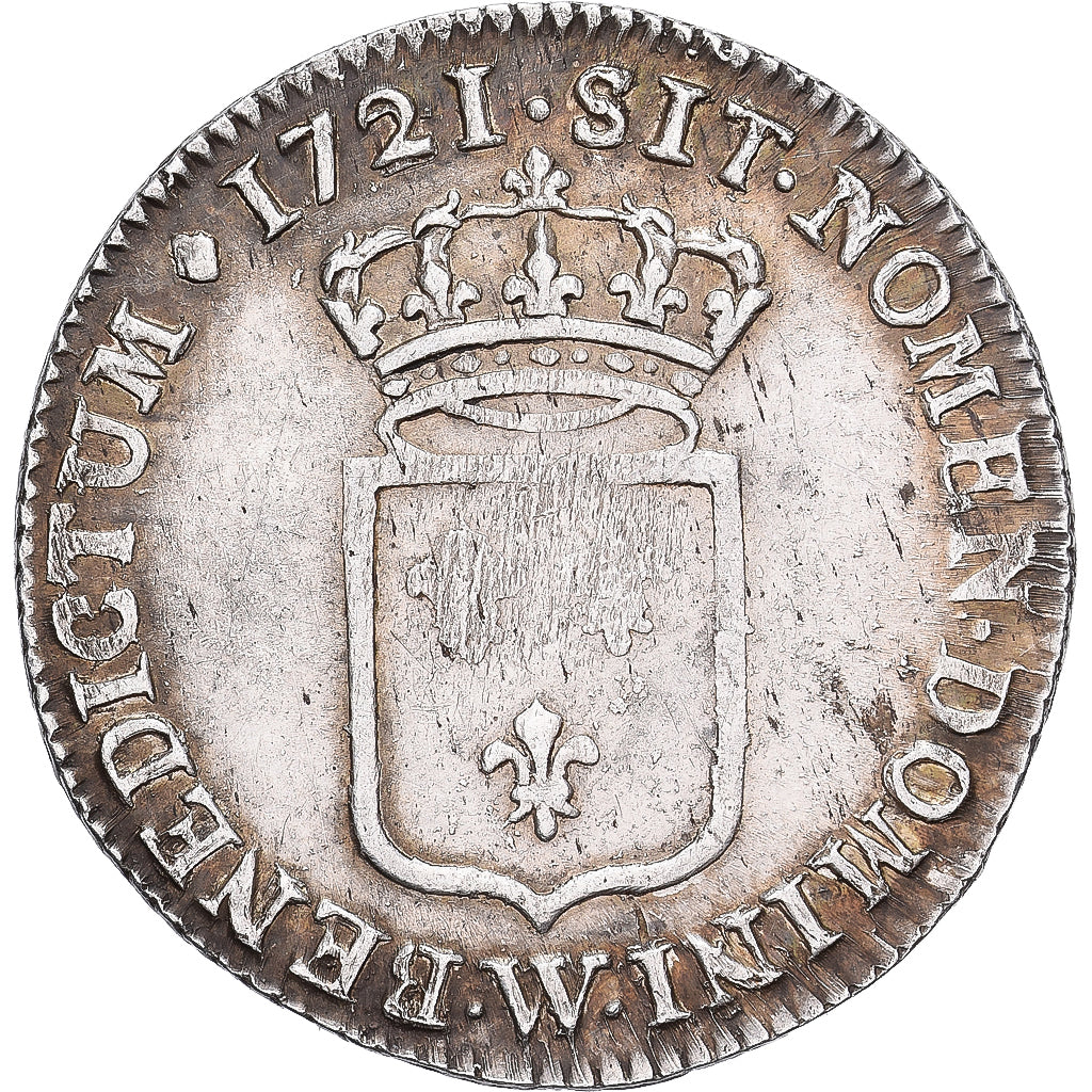 Frankrijk, Louis XV, 1/3 Ecu, 1721, Lille, Zilver, FR+, Gadoury:306, KM:457.22