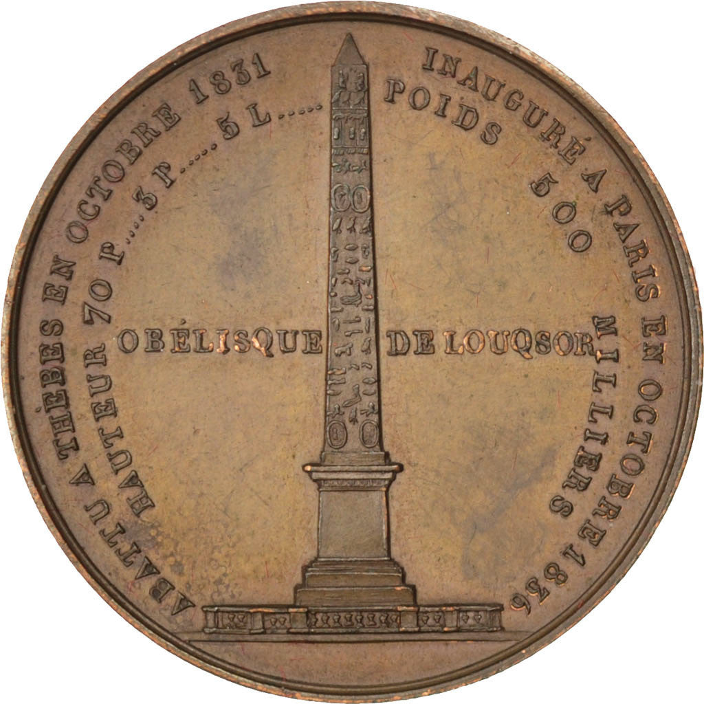 Francja, medal, Ludwik Filip I, 1836, Miedź, Montagny, AU(55-58)