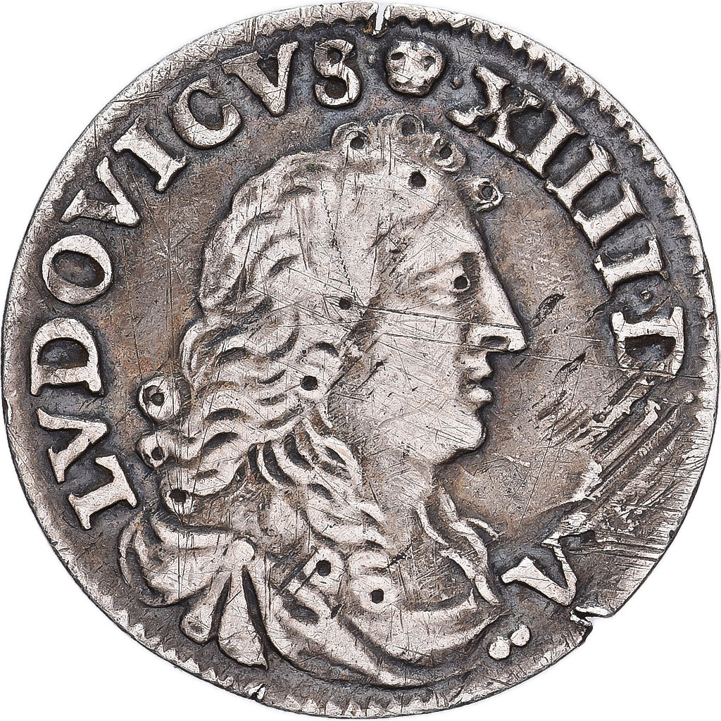 Francja, Louis XIV, 4 Sols dits « des Traitants », 1677, Lyon