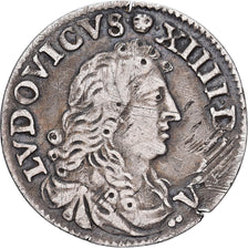 Francia, Louis XIV, 4 Sols dits « des Traitants », 1677, Lyon
