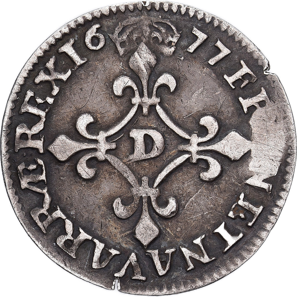 Francja, Louis XIV, 4 Sols dits « des Traitants », 1677, Lyon