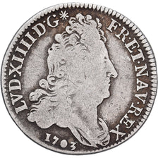 Frankrijk, Louis XIV,10 Sols aux insignes, 1703, Paris