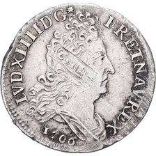 France, Louis XIV,10 Sols aux insignes, 1706, Paris, Argent