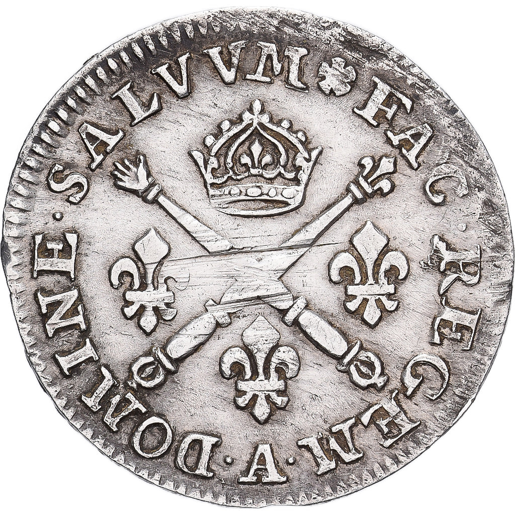 França, Louis XIV,10 Sols aux insignes, 1706, Paris, Prata