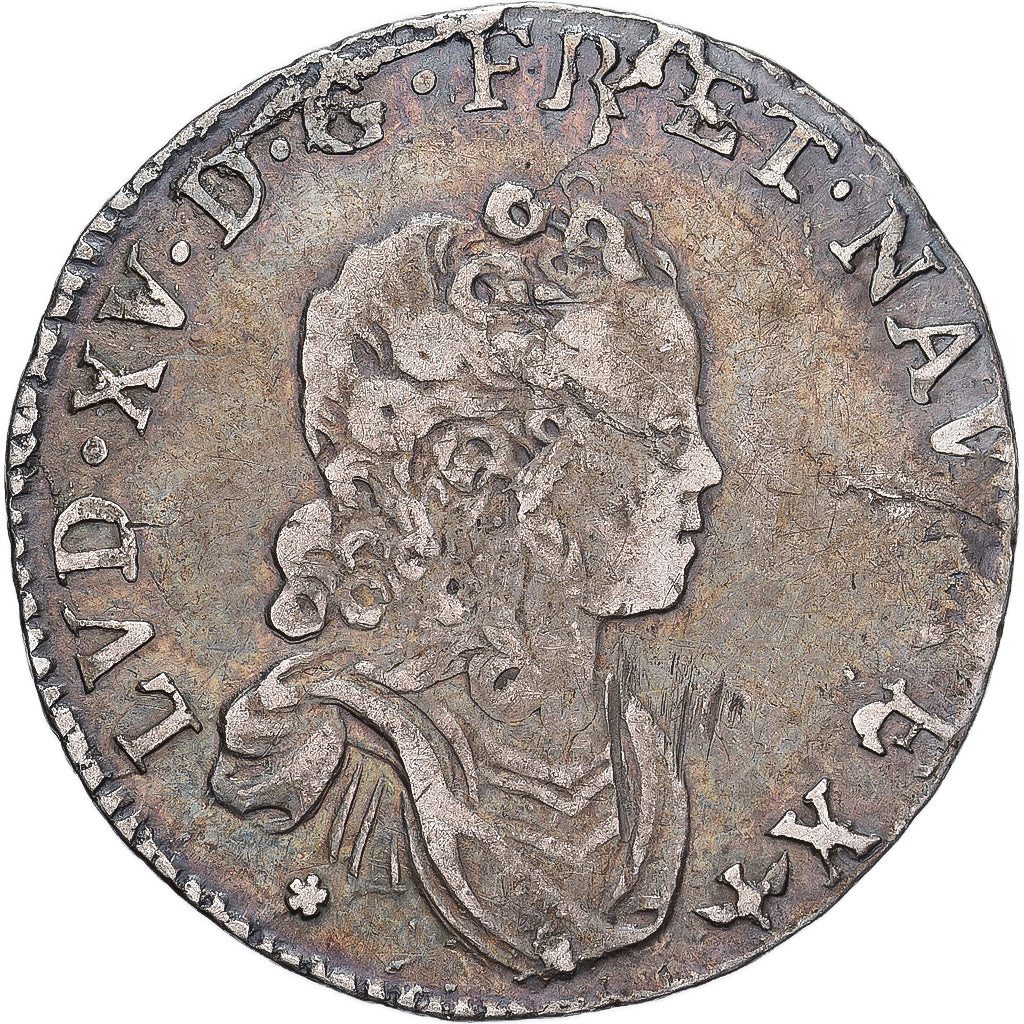 Frankreich, Louis XV, 12 Sols,1/10 Écu Vertugadin, 1716, Dijon