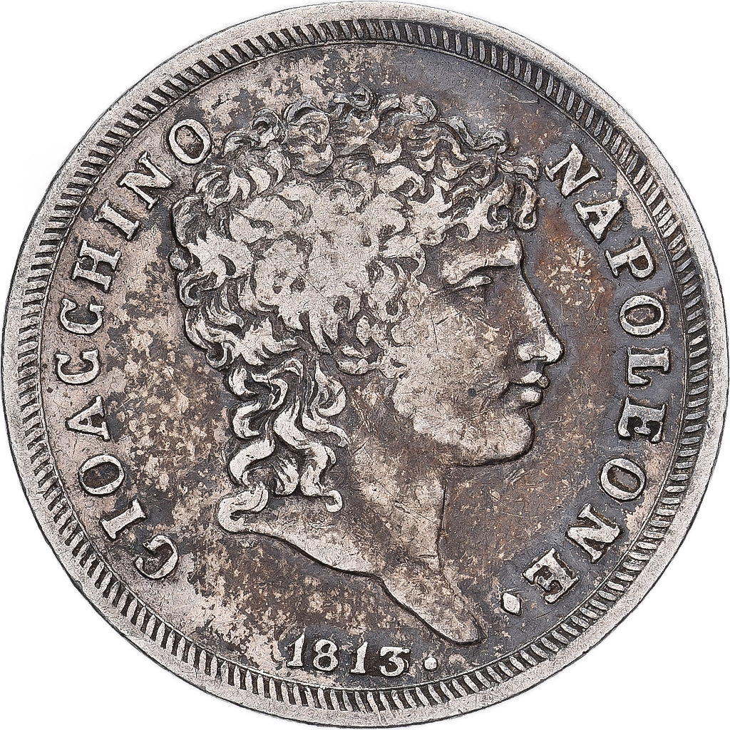Italian States, NAPLES, Joachim Murat, Lira, 1813, Naples, Silver, VF(30-35)
