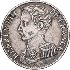 Francia, HENRI V Prétendant, 1 Franc, 1831, Plata, MBC+, Gadoury:451