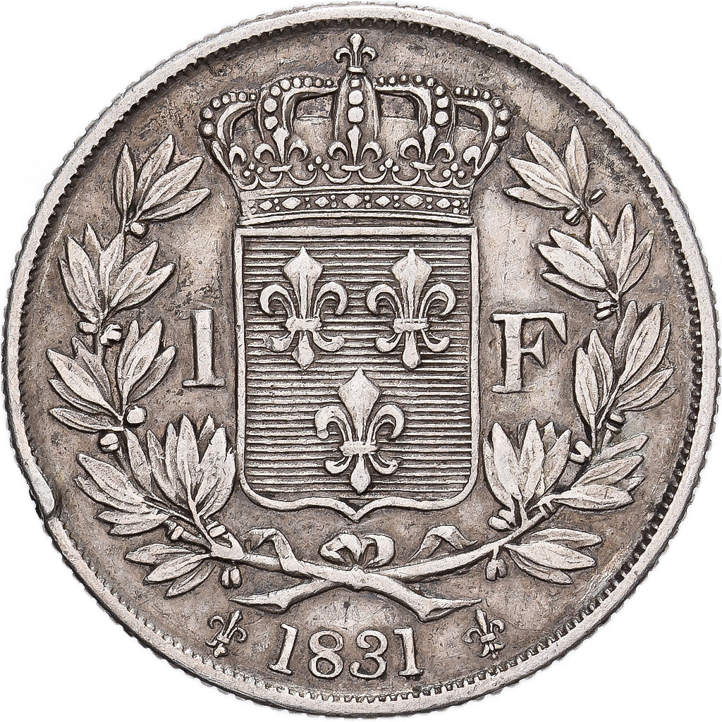 Frankrijk, HENRI V Prétendant, 1 Franc, 1831, Zilver, ZF+, Gadoury:451