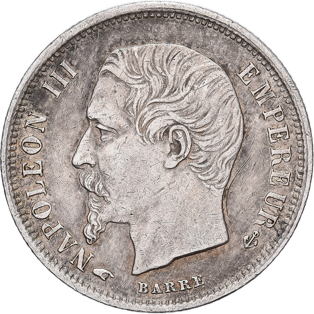 France, Napoleon III, 50 Centimes, 1857, Paris, Silver, EF(40-45), Gadoury:414