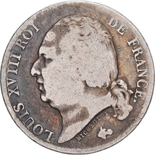 France, Louis XVIII, Franc, 1820, Paris, Argent, B+, KM:709.1