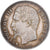 France, Napoleon III, Franc, 1860, Paris, Main, Silver, AU(50-53), Gadoury:460