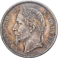 France, Napoleon III, Franc, 1868, Paris, Silver, AU(55-58), Gadoury:463