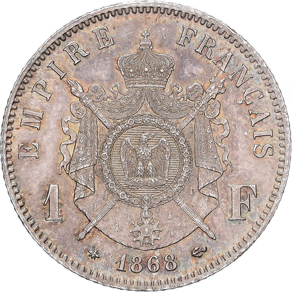 Frankreich, Napoleon III, Franc, 1868, Paris, Silber, VZ, Gadoury:463, KM:806.1