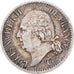 Francia, Louis XVIII, 1/4 Franc, 1823, Lille, Argento, BB, Gadoury:352