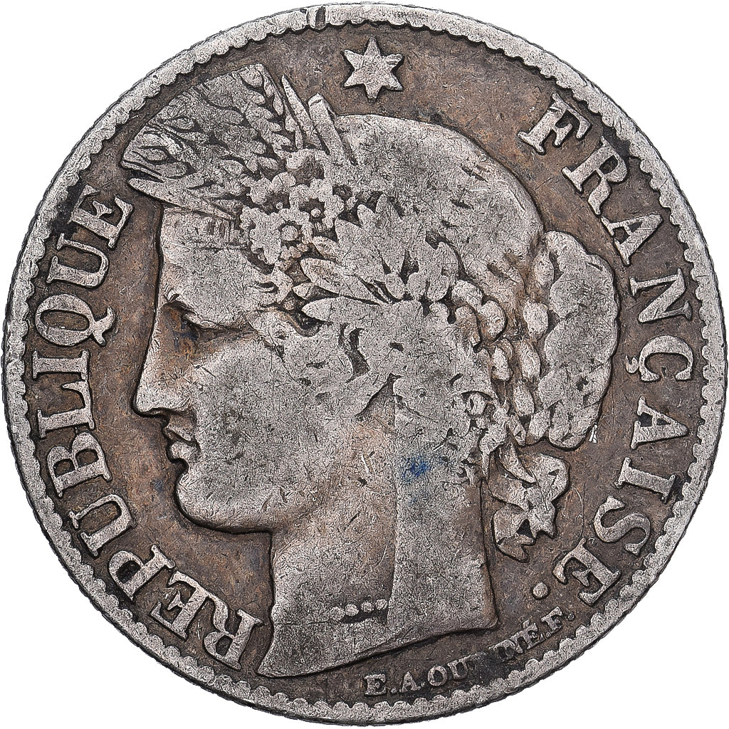 Francja, 50 Centimes, Cérès, 1888, Paris, Srebro, VF(20-25), Gadoury:419a