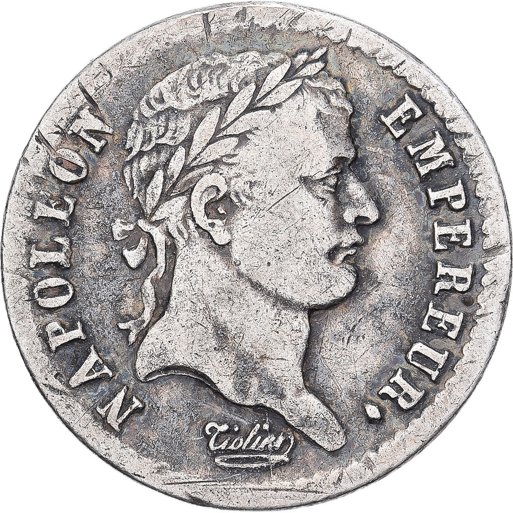 Francja, Napoleon I, 1/2 Franc, 1808, Strasbourg, Srebro, EF(40-45)