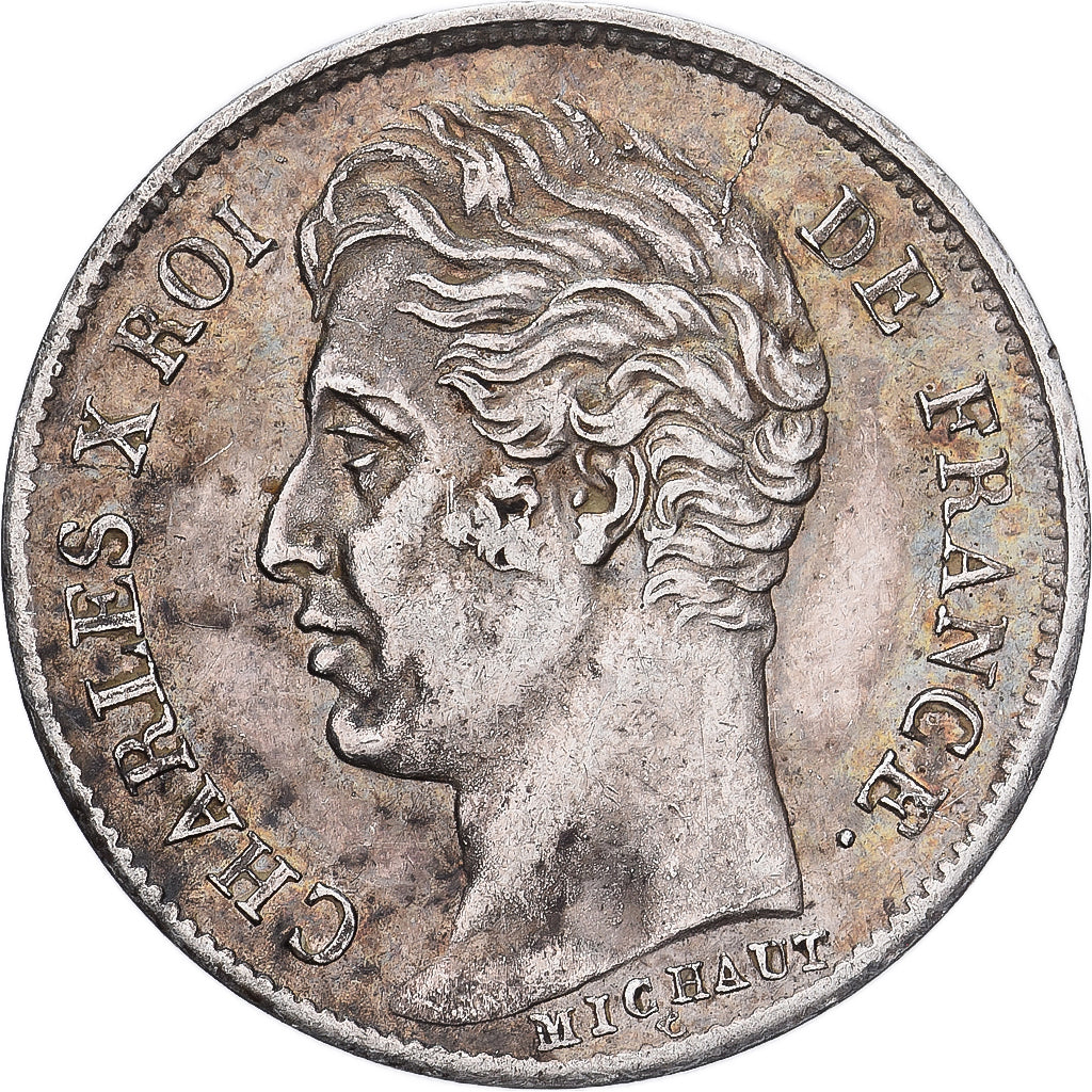 Francia, Charles X, 1/2 Franc, 1829, Paris, Argento, BB+, Gadoury:402, KM:723.1