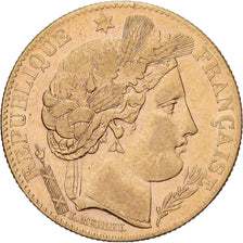Francja, 10 Francs, Cérès, 1899, Paris, Złoto, AU(50-53), Gadoury:1016