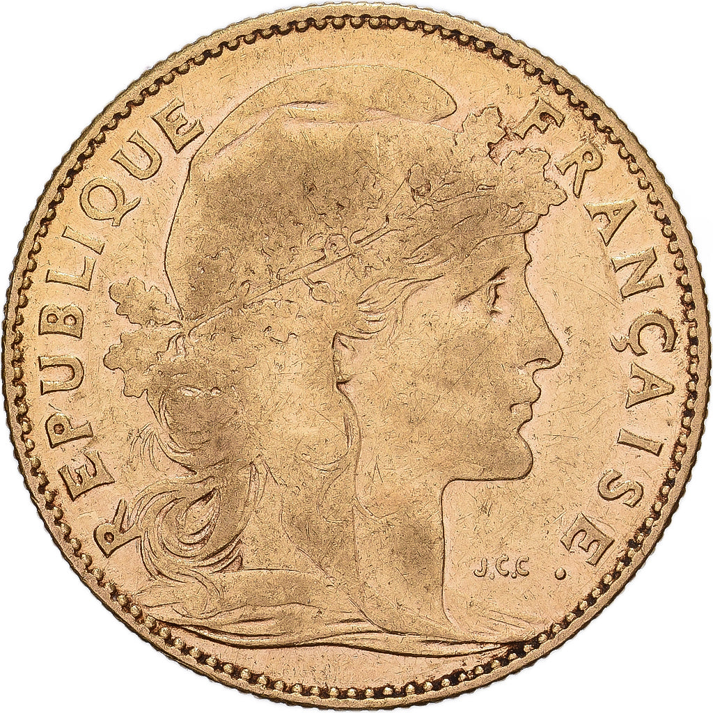 Frankreich, 10 Francs, Marianne, 1901, Paris, Gold, SS, Gadoury:1017, KM:846