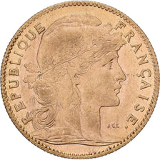 France, 10 Francs, Marianne, 1907, Paris, Gold, EF(40-45), Gadoury:1017, KM:846