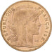 France, 10 Francs, Marianne, 1907, Paris, Gold, EF(40-45), Gadoury:1017, KM:846