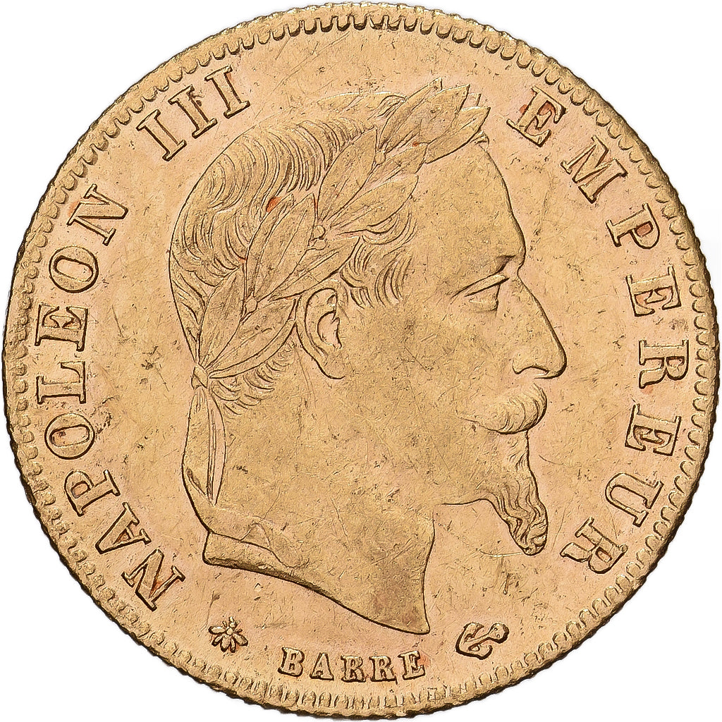 Francia, Napoleon III, 5 Francs, 1866, Paris, Oro, SPL-, Gadoury:1002, KM:803.1