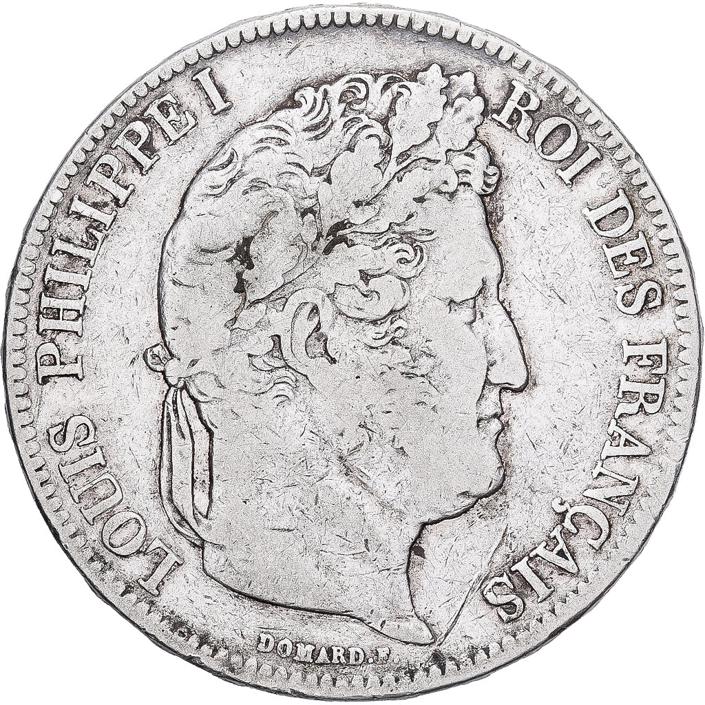 Francja, Louis Philippe I, 5 Francs, 1832, Paris, Srebro, VF(30-35)
