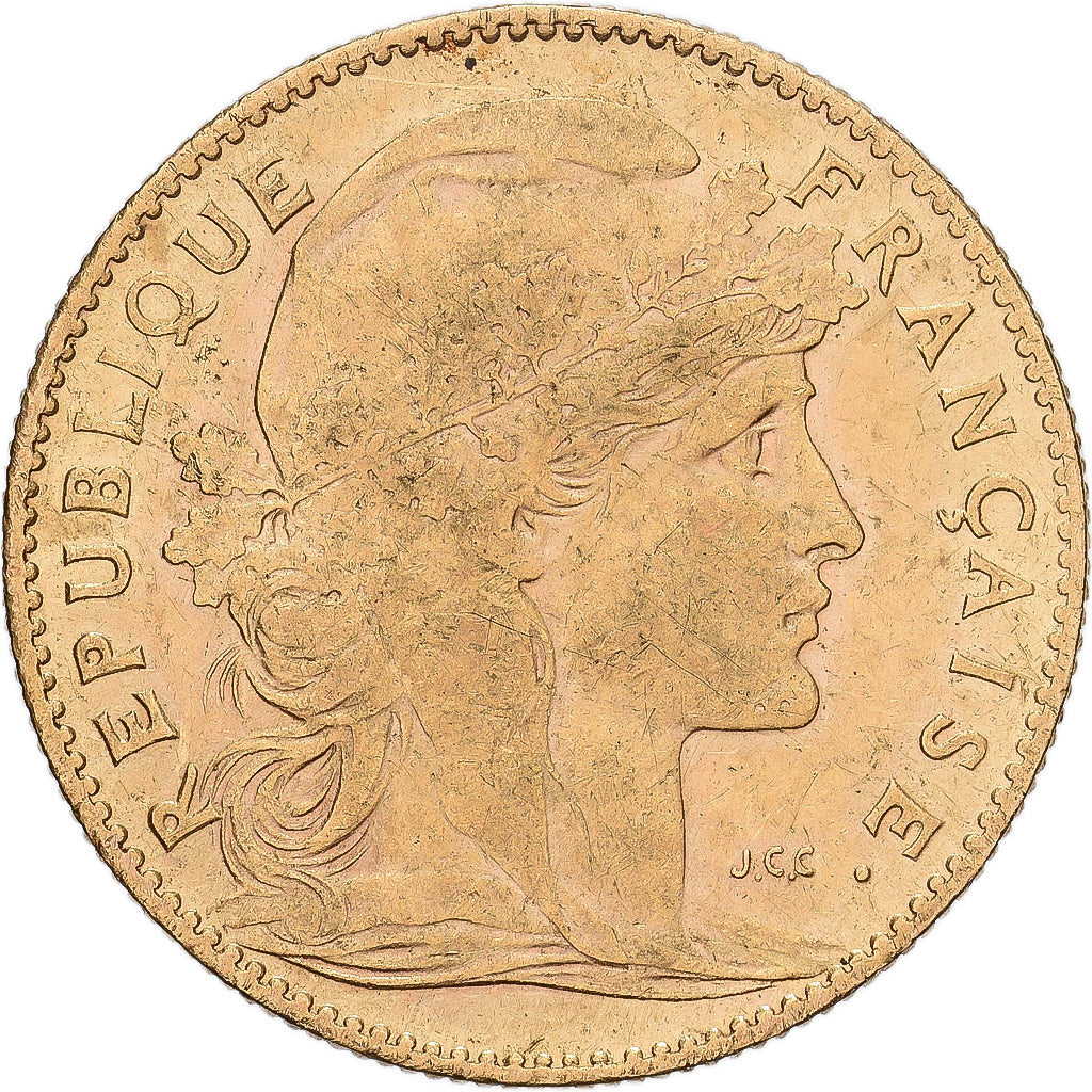 France, 10 Francs, Marianne, 1908, Paris, Or, TTB, Gadoury:1017, KM:846