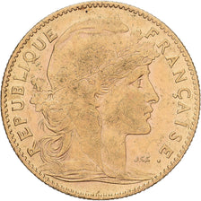 France, 10 Francs, Marianne, 1908, Paris, Or, TTB, Gadoury:1017, KM:846