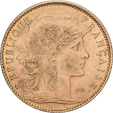 Francja, 10 Francs, Marianne, 1909, Paris, Złoto, EF(40-45), Gadoury:1017