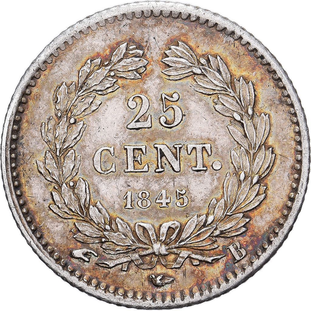 France, Louis Philippe I, 25 Centimes, 1845, Rouen, Silver, AU(55-58)