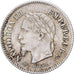 Francia, Napoleon III, 20 Centimes, 1867, Paris, Plata, MBC+, Gadoury:309