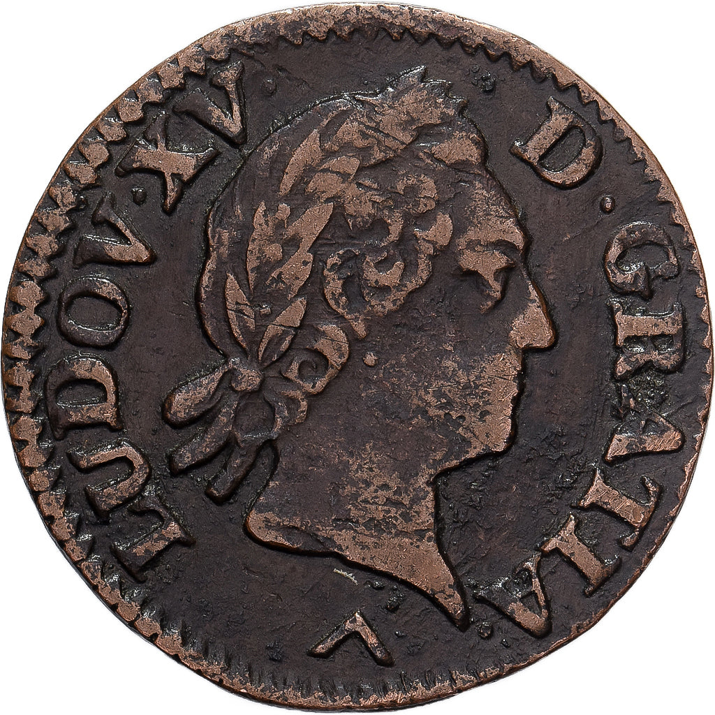 Francia, Louis XV, Liard à la vieille tête, 1771, Lille, Cobre, MBC
