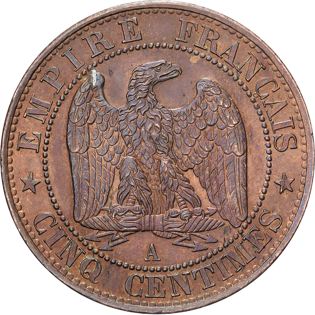 France, Napoléon III, 5 Centimes, 1853, Paris, Bronze, TTB+, Gadoury:152