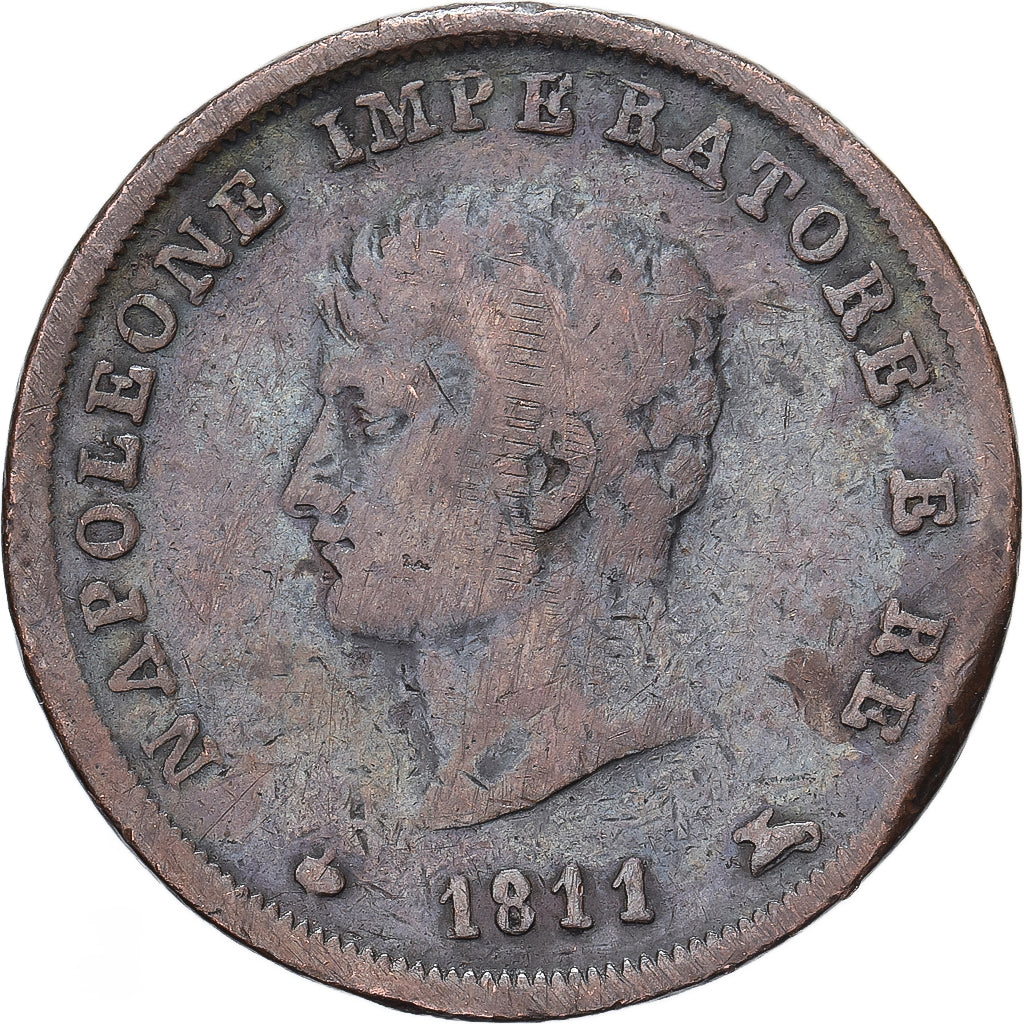 Estados italianos, KINGDOM OF NAPOLEON, Napoleon I, 3 Centesimi, 1811, Milan