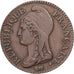 Francia, 5 Centimes, Dupré, 1792 / AN 4, Paris, Bronce, MBC+, Gadoury:124