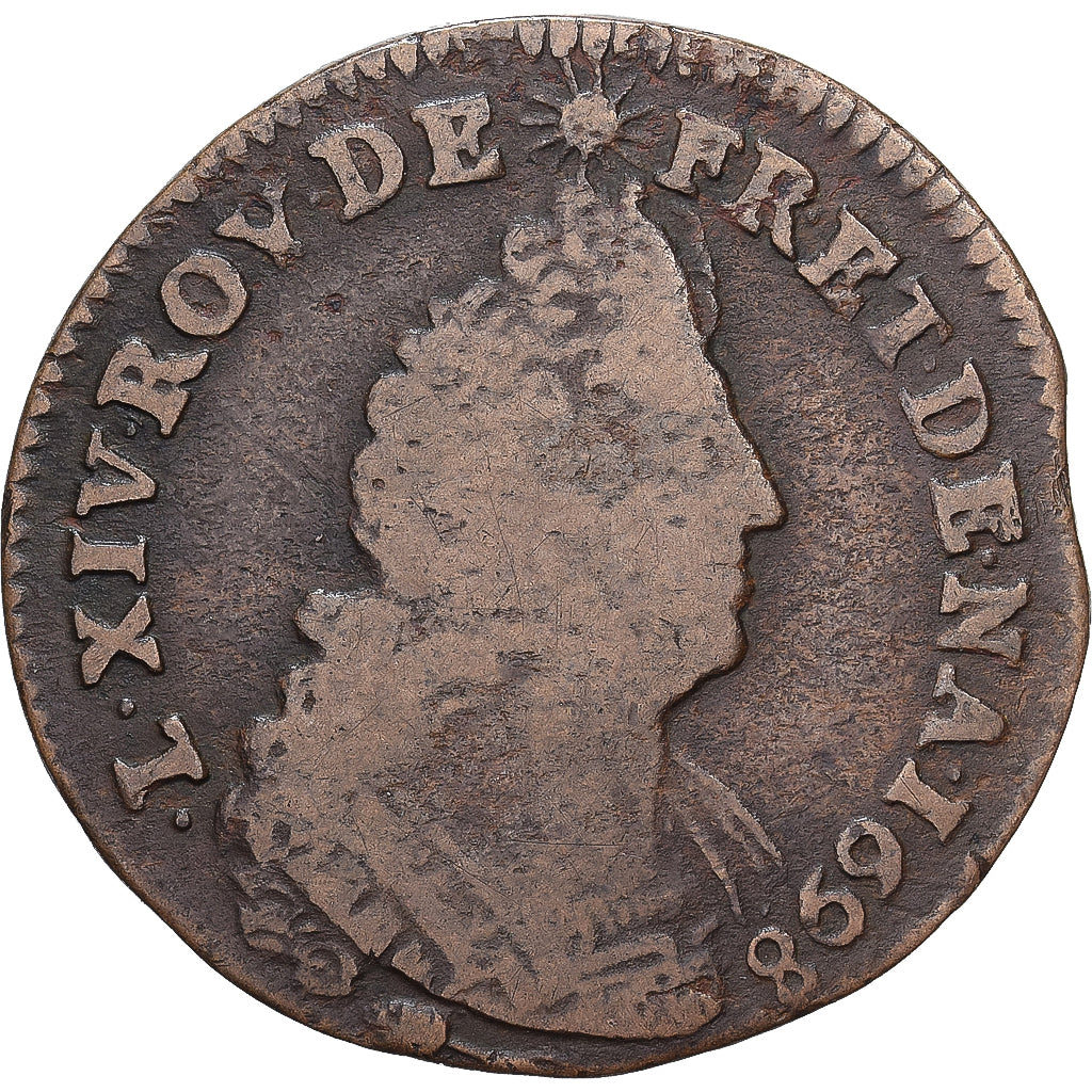 França, Louis XIV, Liard, Liard de France au buste âgé, troisième type