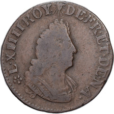Francia, Louis XIV, Quatre deniers de Strasbourg, 1696, Strasbourg