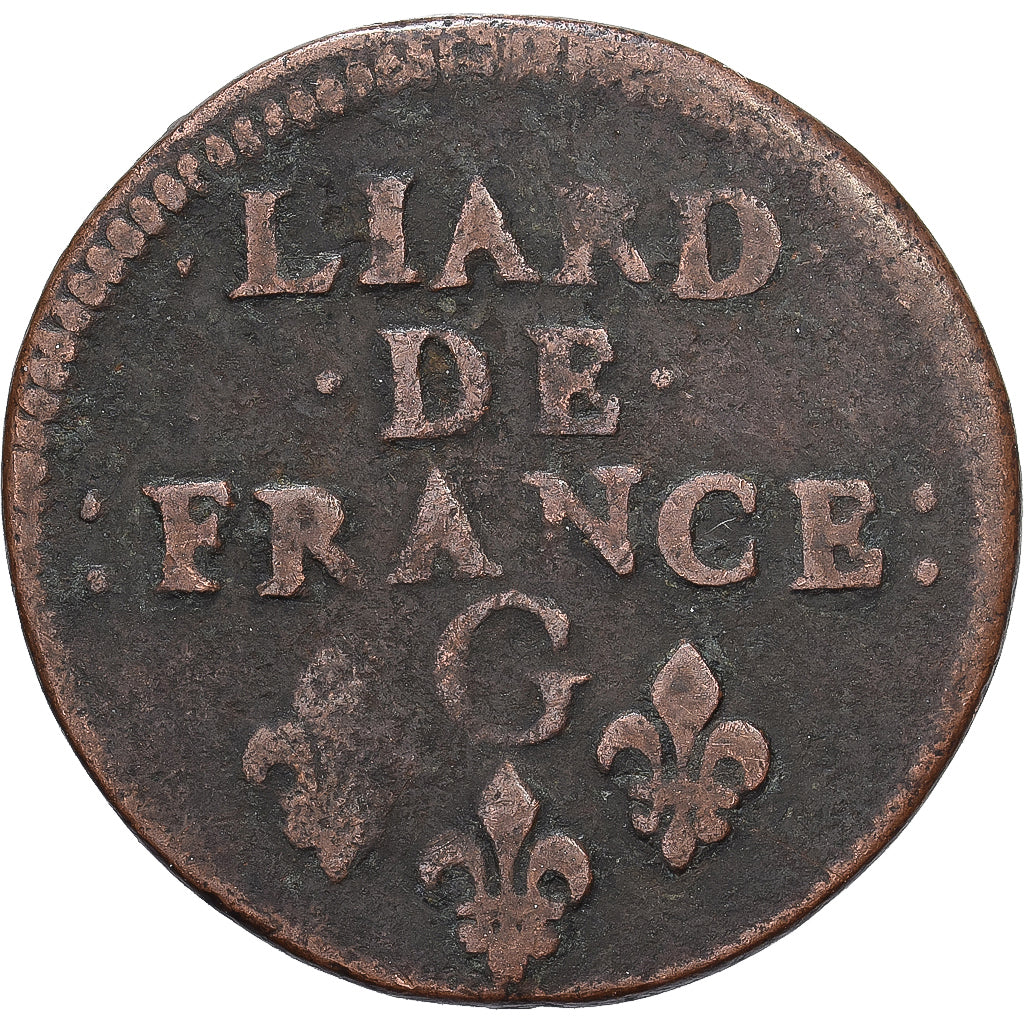 França, Louis XIV, Liard, Liard de France au buste juvénile, deuxième type