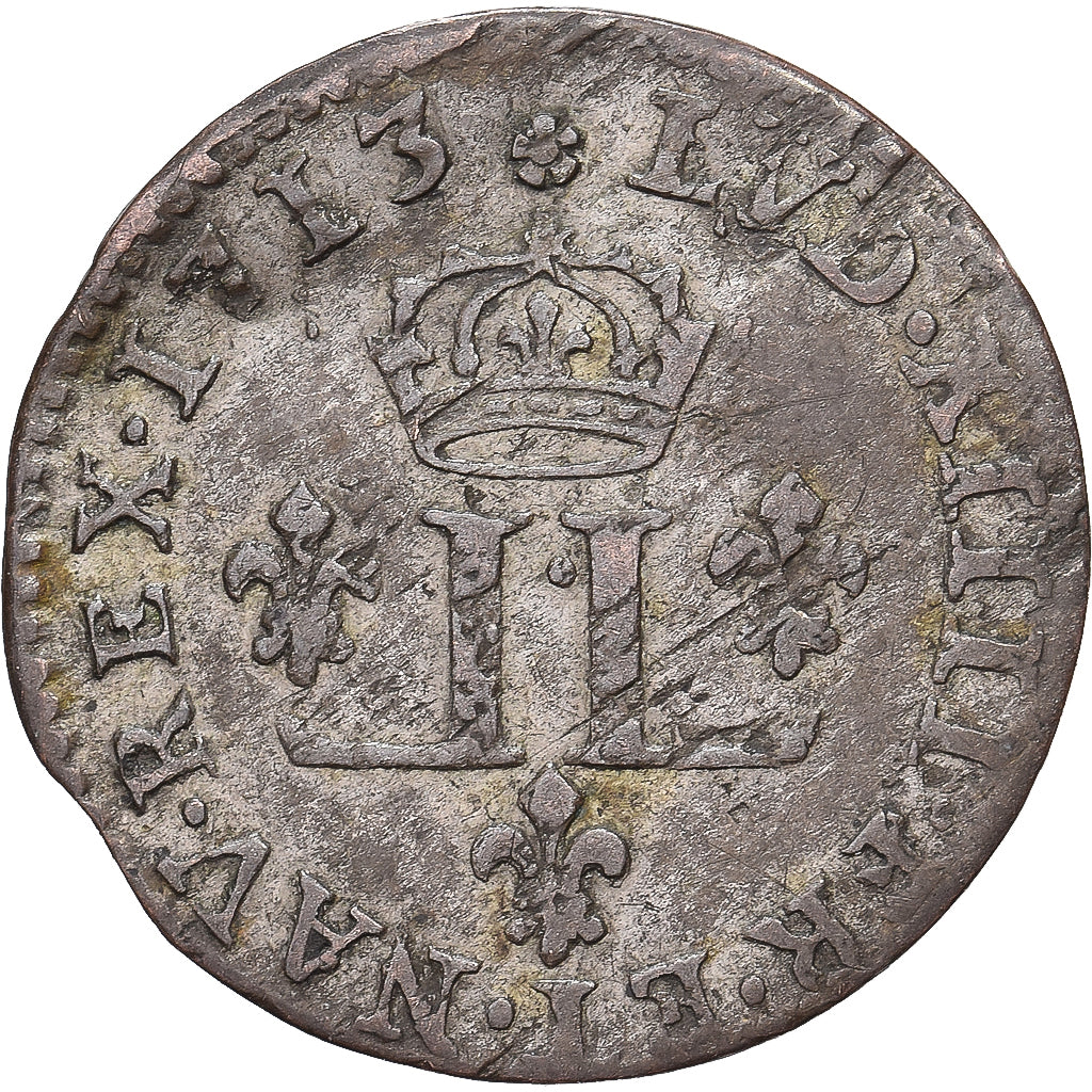 França, Louis XIV, XV Deniers (pièce de), 1713, Metz, rose