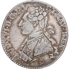 France, Louis XVI, 24 Sols, 1/5 ECU, 1788, La Rochelle, Argent, TB+